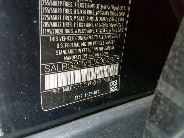 Photo 9 VIN: SALRG2RV3JA064308 - LAND ROVER DISCOVERY 