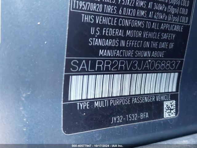 Photo 8 VIN: SALRR2RV3JA068837 - LAND ROVER DISCOVERY 