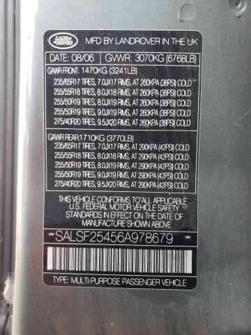 Photo 12 VIN: SALSF25456A978679 - LAND-ROVER RANGEROVER 