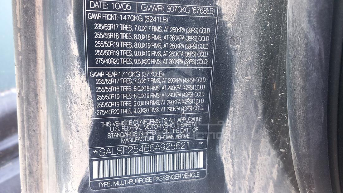 Photo 2 VIN: SALSF25466A925621 - RANGE-ROVER SPORT 