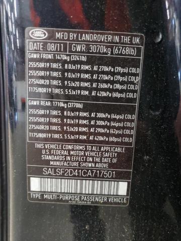 Photo 12 VIN: SALSF2D41CA717501 - LAND ROVER RANGE ROVE 