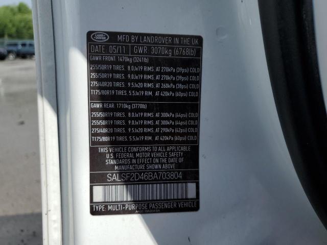 Photo 12 VIN: SALSF2D46BA703804 - LAND ROVER RANGE ROVE 