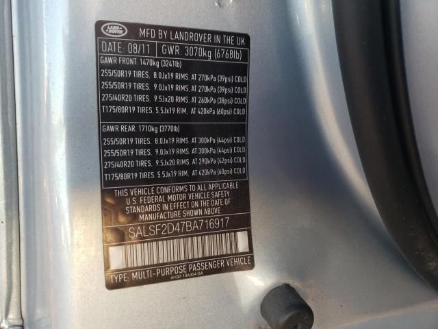 Photo 13 VIN: SALSF2D47BA716917 - LAND ROVER RANGE ROVE 