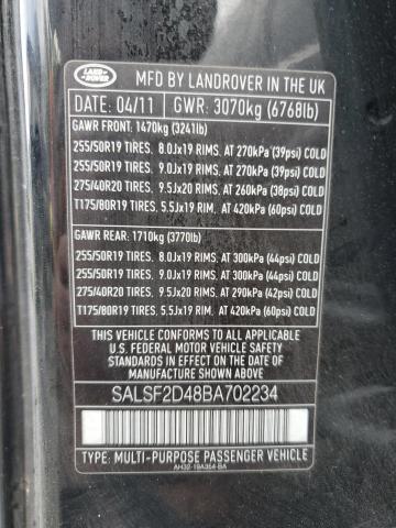 Photo 12 VIN: SALSF2D48BA702234 - LAND ROVER RANGE ROVE 