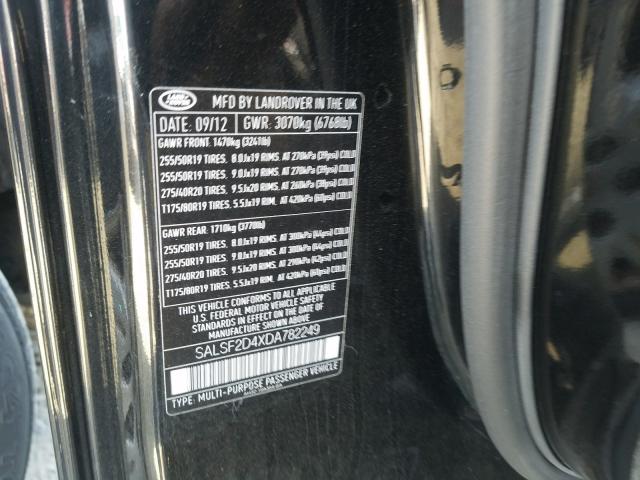 Photo 9 VIN: SALSF2D4XDA782249 - LAND ROVER RANGE ROVE 