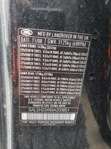 Photo 11 VIN: SALSH23489A203651 - LAND ROVER RANGE ROVE 