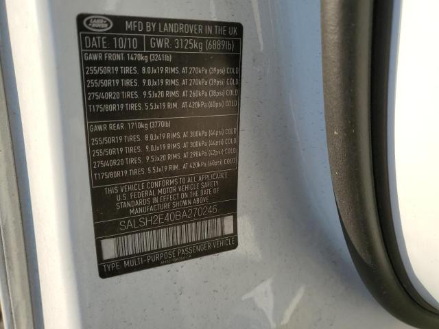 Photo 12 VIN: SALSH2E40BA270246 - LAND ROVER RANGEROVER 