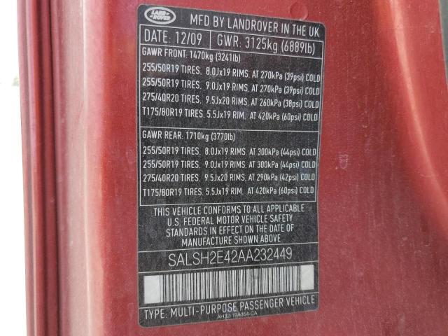 Photo 12 VIN: SALSH2E42AA232449 - LAND ROVER RANGEROVER 