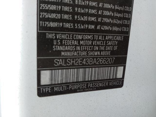 Photo 9 VIN: SALSH2E43BA266207 - LAND ROVER RANGE ROVE 