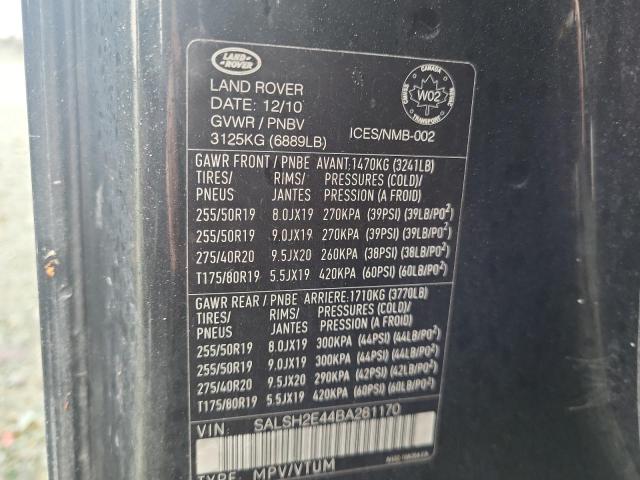 Photo 12 VIN: SALSH2E44BA281170 - LAND ROVER RANGE ROVE 