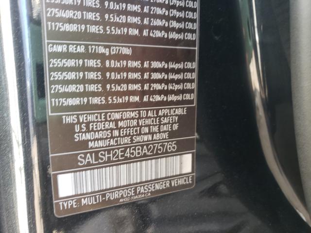 Photo 9 VIN: SALSH2E45BA275765 - LAND ROVER RANGE ROVE 