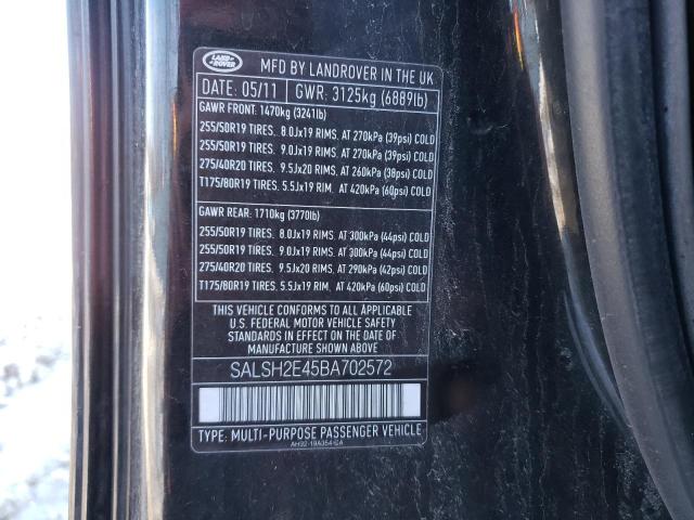 Photo 12 VIN: SALSH2E45BA702572 - LAND ROVER RANGE ROVE 