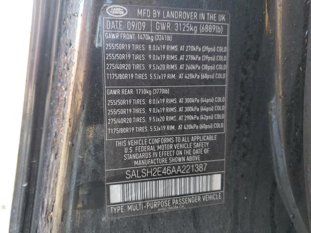 Photo 12 VIN: SALSH2E46AA221387 - LAND ROVER RANGE ROVE 