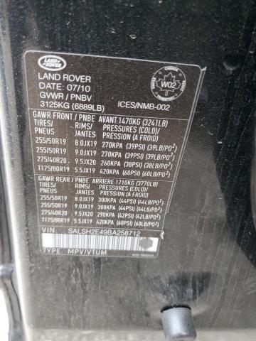 Photo 12 VIN: SALSH2E49BA258712 - LAND ROVER RANGE ROVE 