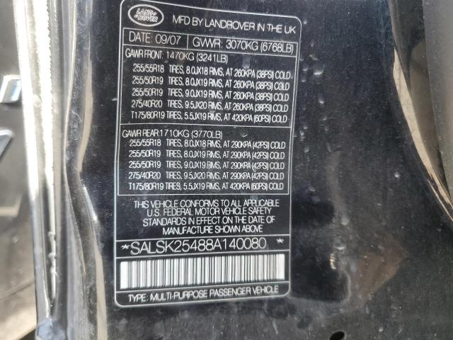 Photo 13 VIN: SALSK25488A140080 - LAND ROVER RANGE ROVE 