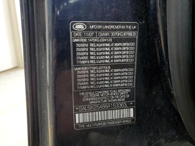 Photo 12 VIN: SALSK25488A153363 - LAND ROVER RANGE ROVE 