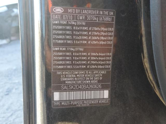 Photo 12 VIN: SALSK2D40BA260626 - LAND ROVER RANGE ROVE 