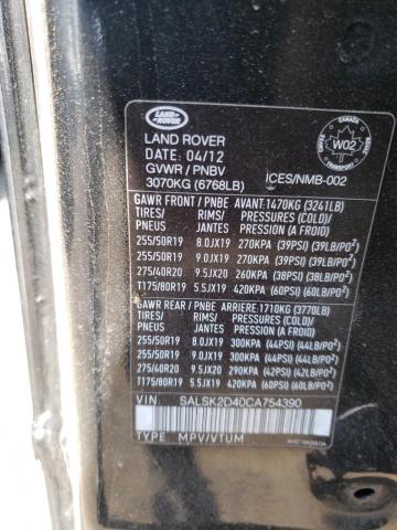 Photo 14 VIN: SALSK2D40CA754390 - LAND ROVER RANGE ROVER 