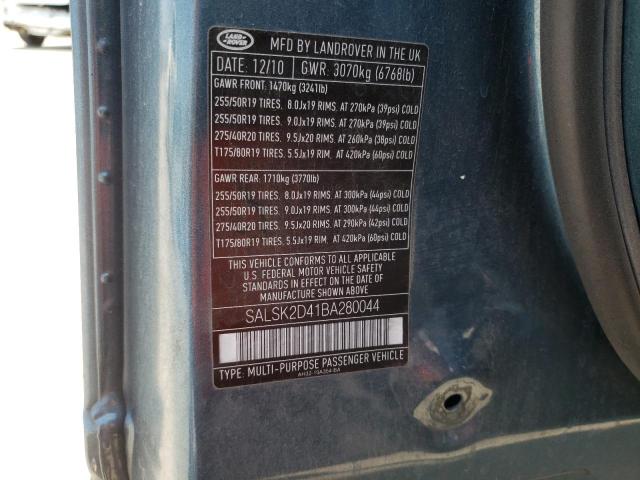 Photo 9 VIN: SALSK2D41BA280044 - LAND ROVER RANGE ROVE 