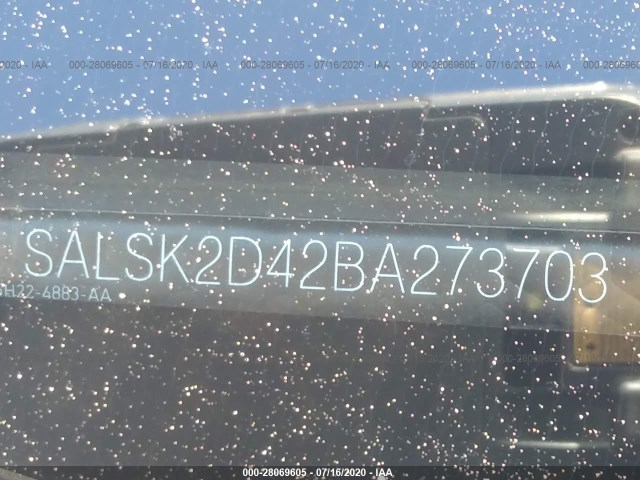 Photo 8 VIN: SALSK2D42BA273703 - LAND ROVER RANGE ROVER SPORT 