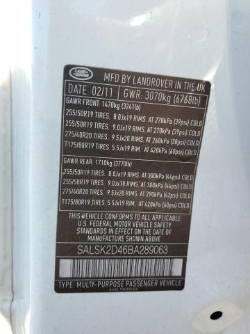 Photo 12 VIN: SALSK2D46BA289063 - LAND ROVER RANGE ROVE 