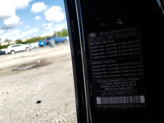 Photo 11 VIN: SALSK2D46BA703751 - LAND ROVER RANGE ROVE 