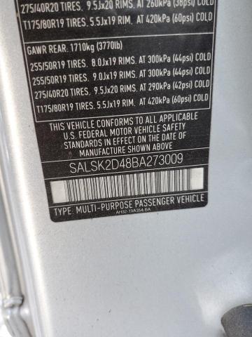 Photo 9 VIN: SALSK2D48BA273009 - LAND ROVER RANGE ROVE 