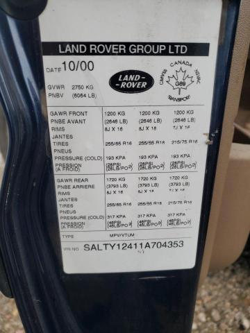 Photo 12 VIN: SALTY12411A704353 - LAND ROVER DISCOVERY 