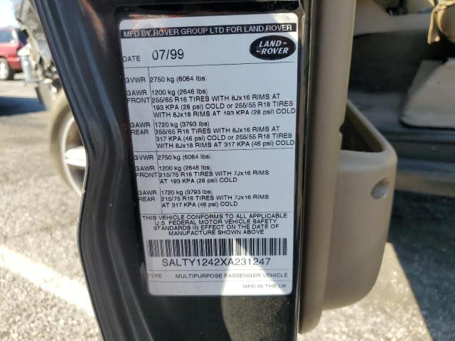 Photo 12 VIN: SALTY1242XA231247 - LAND ROVER DISCOVERY 