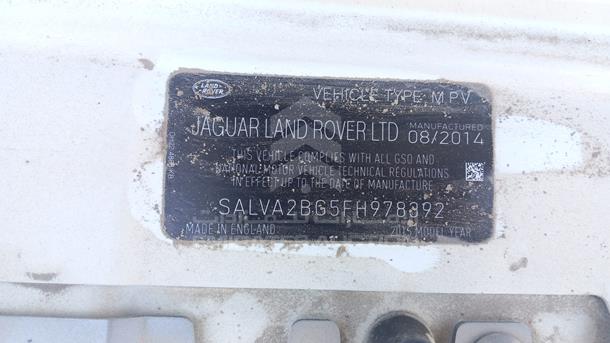 Photo 2 VIN: SALVA2BG5FH978392 - RANGE ROVER EVOQUE 