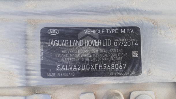 Photo 1 VIN: SALVA2BGXFH968067 - RANGE ROVER EVOQUE 