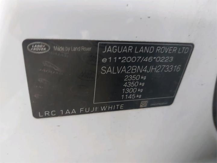 Photo 12 VIN: SALVA2BN4JH273316 - LAND ROVER EVOQUE 