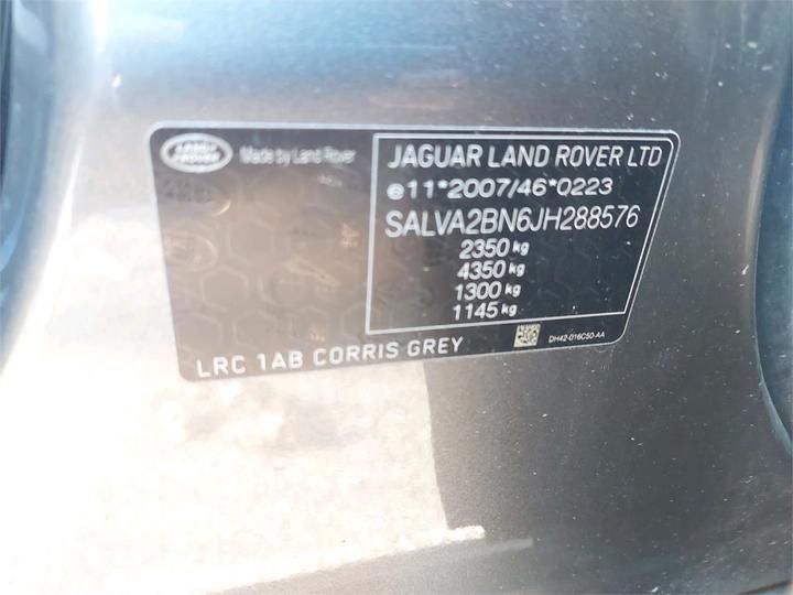 Photo 9 VIN: SALVA2BN6JH288576 - 5 LAND ROVER EVOQUE 