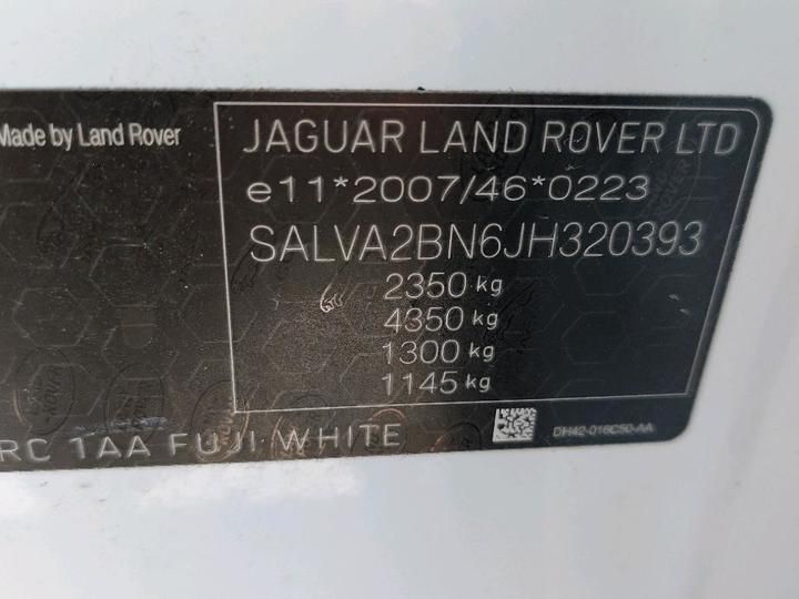 Photo 12 VIN: SALVA2BN6JH320393 - LAND ROVER EVOQUE 