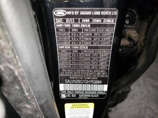 Photo 12 VIN: SALVN2BG1DH763884 - LAND ROVER RANGE ROVE 