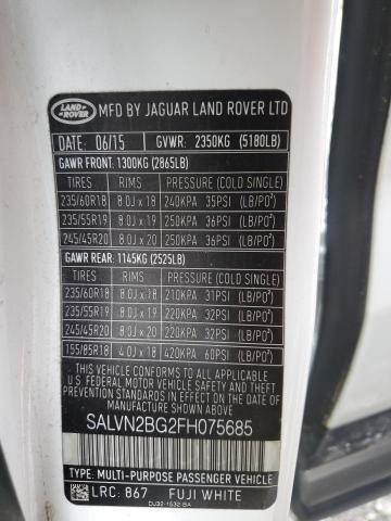 Photo 13 VIN: SALVN2BG2FH075685 - LAND ROVER RANGE ROVE 