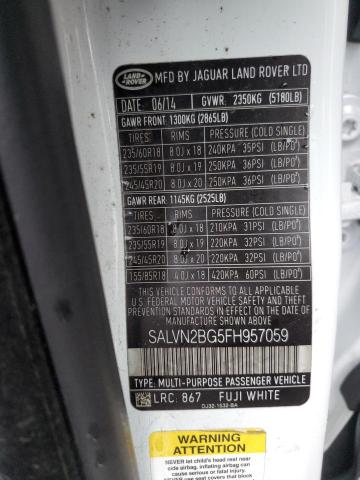 Photo 13 VIN: SALVN2BG5FH957059 - LAND ROVER RANGEROVER 