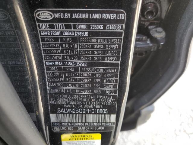 Photo 11 VIN: SALVN2BG9FH018805 - LAND ROVER RANGE ROVER EVOQUE 