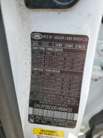 Photo 12 VIN: SALVP2BG0EH868430 - LAND ROVER RANGE ROVE 