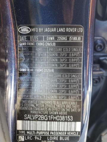 Photo 12 VIN: SALVP2BG1FH038153 - LAND ROVER RANGEROVER 