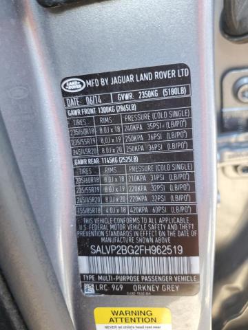 Photo 12 VIN: SALVP2BG2FH962519 - LAND ROVER RANGE ROVE 