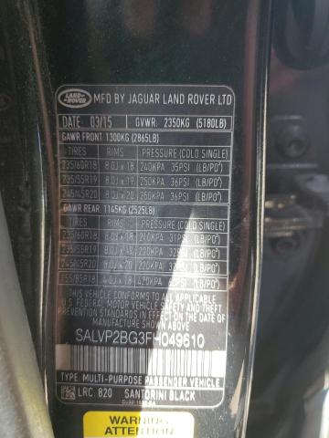 Photo 12 VIN: SALVP2BG3FH049610 - LAND ROVER RANGE ROVE 