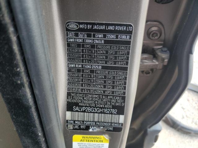 Photo 12 VIN: SALVP2BG3GH162782 - LAND ROVER RANGE ROVE 