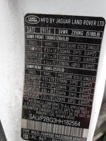 Photo 13 VIN: SALVP2BG3HH182564 - LAND ROVER RANGE ROVE 