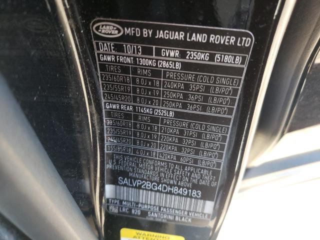 Photo 9 VIN: SALVP2BG4DH849183 - LAND ROVER RANGE ROVE 