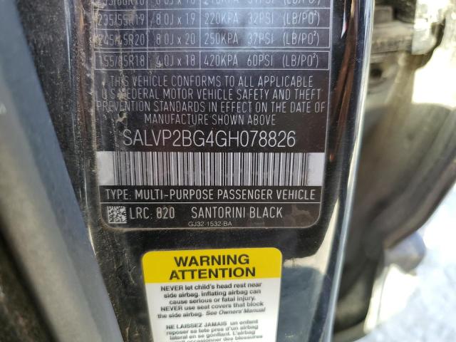 Photo 9 VIN: SALVP2BG4GH078826 - LAND ROVER RANGE ROVE 