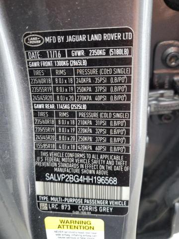 Photo 12 VIN: SALVP2BG4HH196568 - LAND ROVER RANGE ROVE 