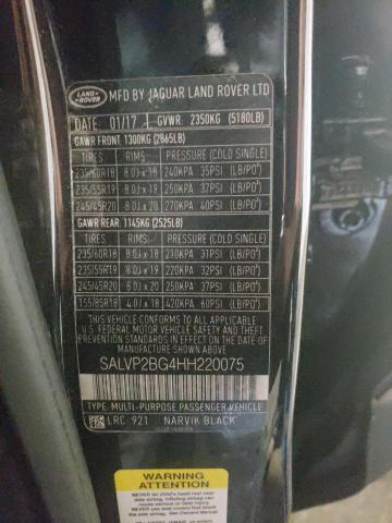 Photo 11 VIN: SALVP2BG4HH220075 - LAND ROVER RANGE ROVE 