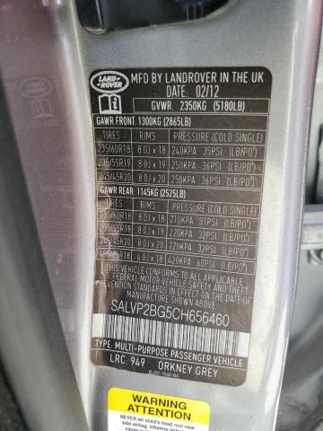 Photo 11 VIN: SALVP2BG5CH656460 - LAND ROVER RANGEROVER 