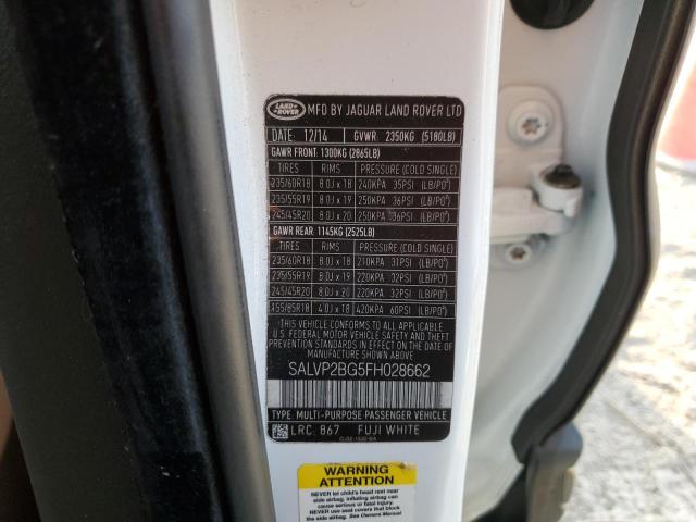 Photo 11 VIN: SALVP2BG5FH028662 - LAND-ROVER RANGEROVER 